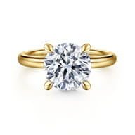 Peace - 14K Yellow Gold Round Diamond Engagement Ring