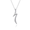 Pendant Necklace 14K White Gold Diamond 0.75ct - 0.75 ct
