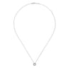 Pendant Necklace 14K White Gold Diamond and Pearl 0.05ct - 0.05 ct