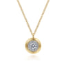 Pendant Necklace 14K Yellow Gold Diamond 0.25ct - 0.25 ct