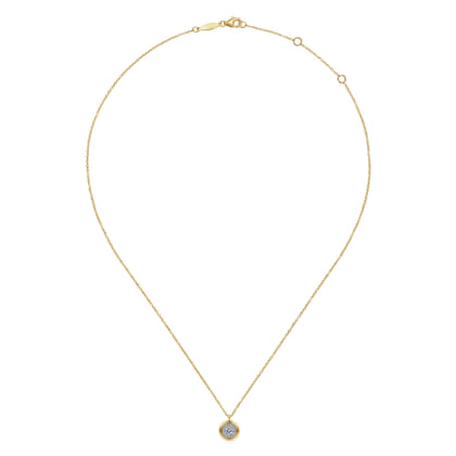 Pendant Necklace 14K Yellow Gold Diamond 0.25ct