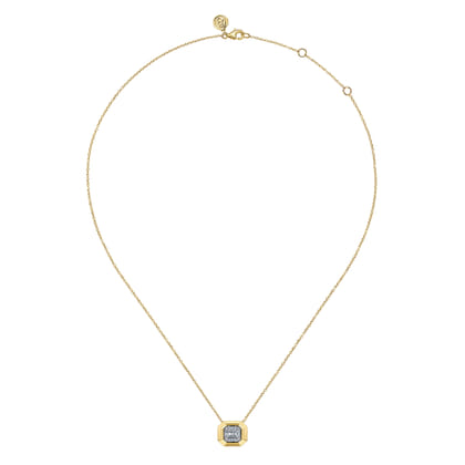 Pendant Necklace 14K Yellow Gold Diamond 0.3ct