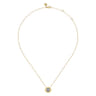 Pendant Necklace 14K Yellow Gold Diamond 0.3ct - 0.3 ct