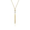 Pendant Necklace 14K Yellow Gold Diamond Drop 0.03ct - 0.03 ct
