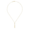 Pendant Necklace 14K Yellow Gold Diamond Drop 0.03ct - 0.03 ct