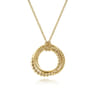 Pendant Necklace 14K Yellow Gold Rope Bujukan