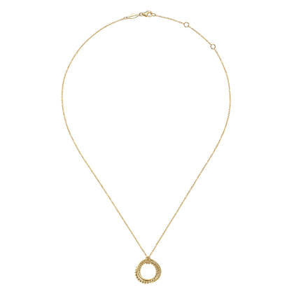 Pendant Necklace 14K Yellow Gold Rope Bujukan