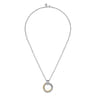 Pendant Necklace 14K Yellow Gold and 925 Sterling Silver Bujukan