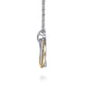 Pendant Necklace 14K Yellow Gold and 925 Sterling Silver Bujukan