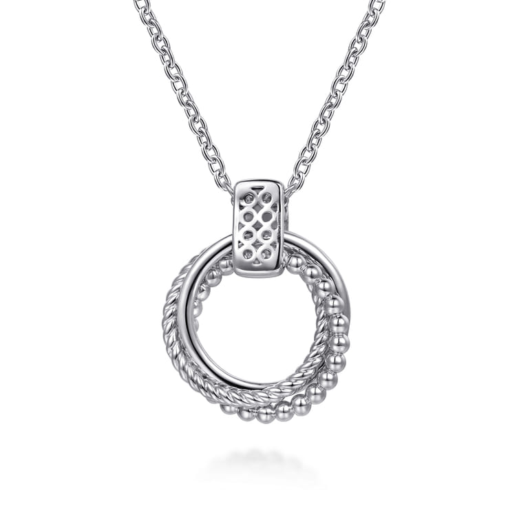 Pendant Necklace 14K Yellow Gold and 925 Sterling Silver Bujukan - Shot 5