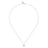 Pendant Necklace 14K Yellow Gold and 925 Sterling Silver Diamond 0.08ct - 0.08 ct