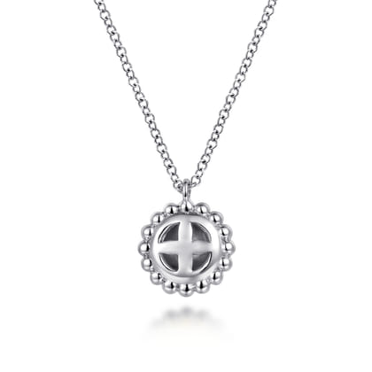 Pendant Necklace 14K Yellow Gold and 925 Sterling Silver