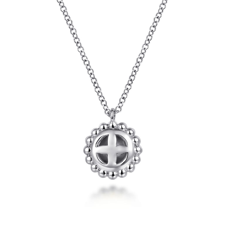 Pendant Necklace 14K Yellow Gold and 925 Sterling Silver - Shot 5