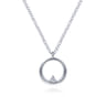 Pendant Necklace 925 Sterling Silver Diamond 0.03ct - 0.03 ct