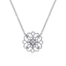Pendant Necklace 925 Sterling Silver White Sapphire