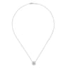 Pendant Necklace 925 Sterling Silver White Sapphire