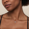 Pendant Necklace 925 Sterling Silver White Sapphire