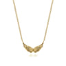 Pendant Necklace Angel Wings 14K Yellow Gold
