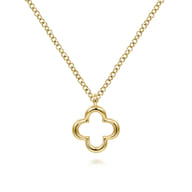 Pendant Necklace Clover 14K Yellow Gold