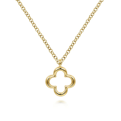 Pendant Necklace Clover 14K Yellow Gold
