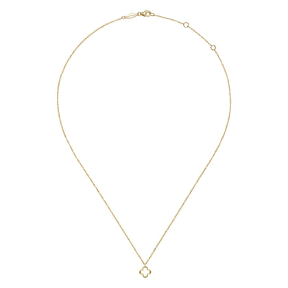 Pendant Necklace Clover 14K Yellow Gold
