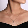 Pendant Necklace Cross 14K White Gold Diamond 0.1ct - 0.1 ct