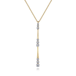 Pendant Necklace Drop 14K Yellow Gold Diamond 0.35ct