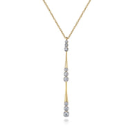 Pendant Necklace Drop 14K Yellow Gold Diamond 0.35ct