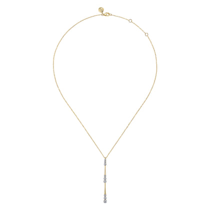 Pendant Necklace Drop 14K Yellow Gold Diamond 0.35ct