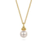 Pendant Necklace Drop 14K Yellow Gold Pearl Bujukan