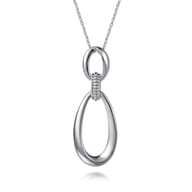 Pendant Necklace Drop 925 Sterling Silver 24inch Bujukan