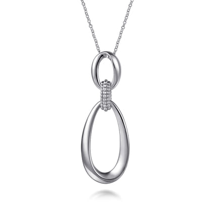 Pendant Necklace Drop 925 Sterling Silver 24inch Bujukan