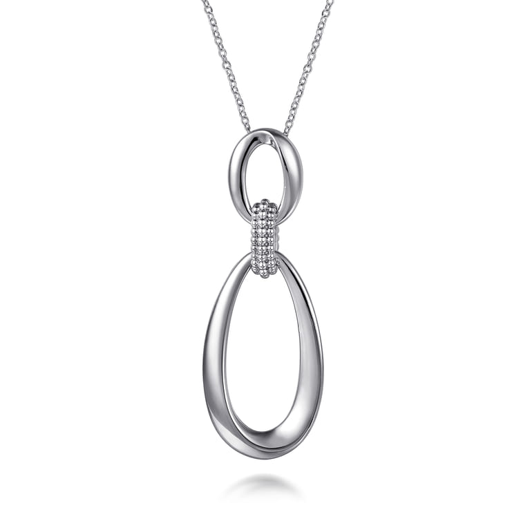 Pendant Necklace Drop 925 Sterling Silver 24inch Bujukan - Shot 1