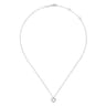 Pendant Necklace Heart 14K White Gold Diamond 0.09ct - 0.09 ct