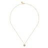Pendant Necklace Heart 14K Yellow Gold Diamond 0.1ct Bujukan - 0.1 ct