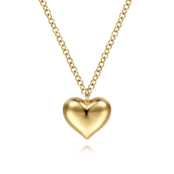 Pendant Necklace Heart 14K Yellow Gold