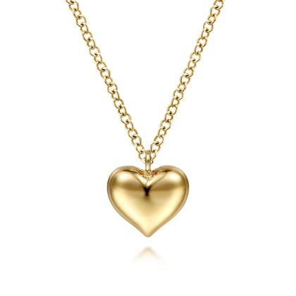 Pendant Necklace Heart 14K Yellow Gold