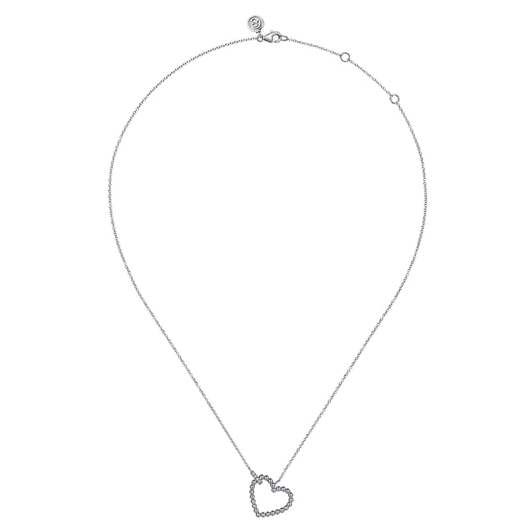 Pendant Necklace Heart 925 Sterling Silver Bujukan - 0.02 ct - Shot 2
