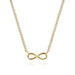 Pendant Necklace Infinity 14K Yellow Gold