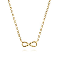 Pendant Necklace Infinity 14K Yellow Gold