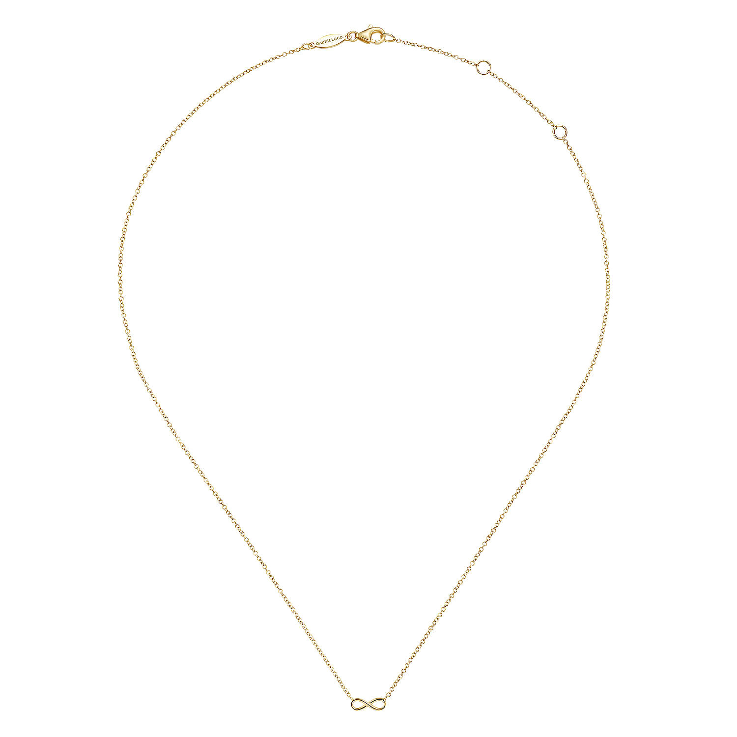 Pendant Necklace Infinity 14K Yellow Gold - Shot 2