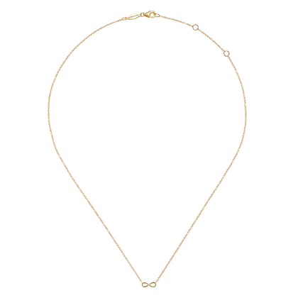 Pendant Necklace Infinity 14K Yellow Gold