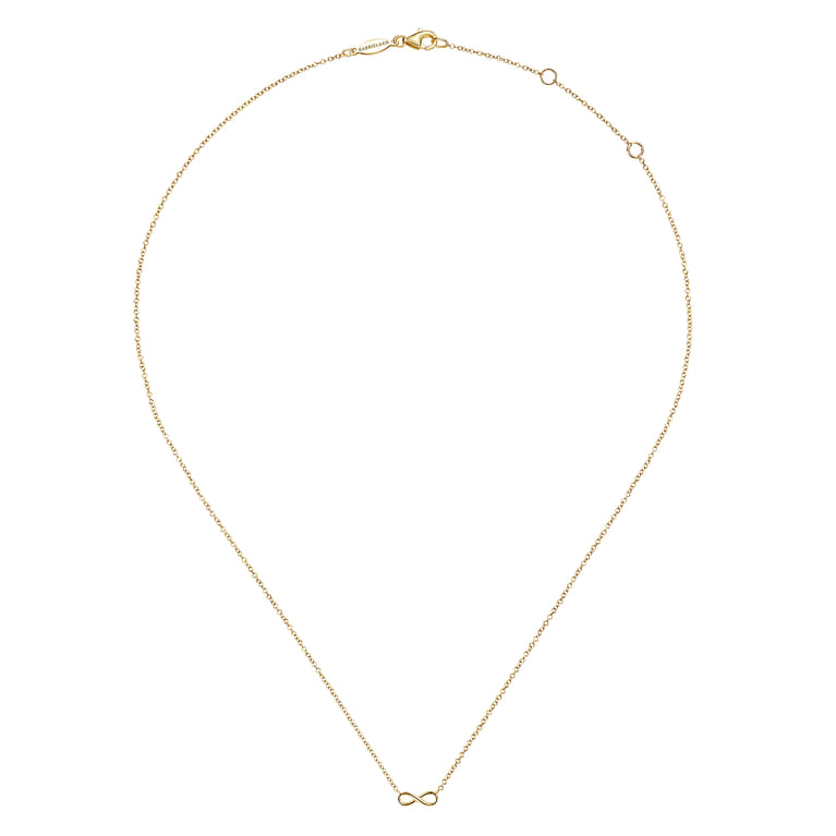 Pendant Necklace Infinity 14K Yellow Gold - Shot 2