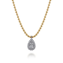 Pendant-Necklace-Teardrop-14K-White-and-Yellow-Gold-Diamond-0.25ct-Bujukan1