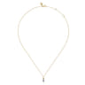 Pendant Necklace Teardrop 14K Yellow Gold Diamond 0.25ct Bujukan - 0.25 ct