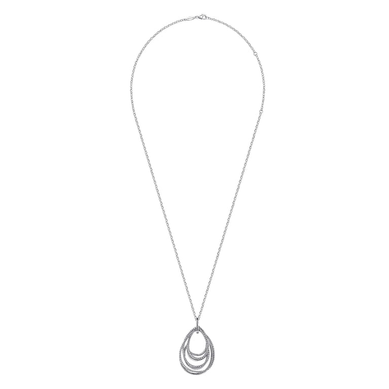 Pendant Necklace Teardrop 925 Sterling Silver - Shot 2
