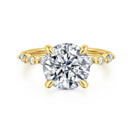Perry - 14K Yellow Gold Round Diamond Engagement Ring