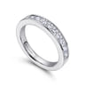 Straight Wedding Ring in 14k White Gold with Princess Cut Natural Diamond at Gabriel & Co.