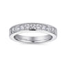Straight Wedding Ring in 14k White Gold with Princess Cut Natural Diamond at Gabriel & Co.