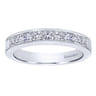 Straight Wedding Ring in 14k White Gold with Princess Cut Natural Diamond at Gabriel & Co.